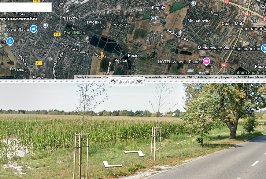 analiza działki z kamery google